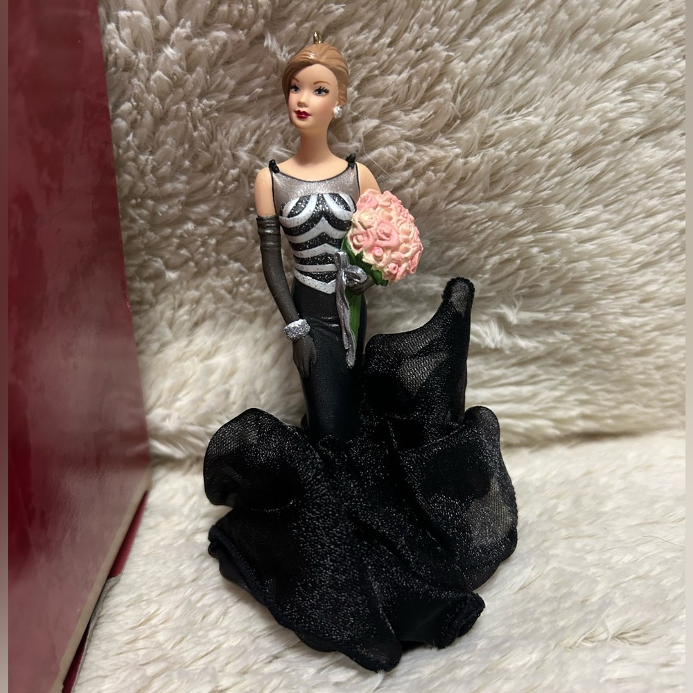 Vintage Hallmark Barbie Black and Silver 40th Anniversary Ornament